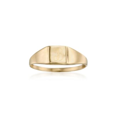 Child's 14kt Yellow Gold  Signet Ring. Size 3 &mdash; Alt Image 1
