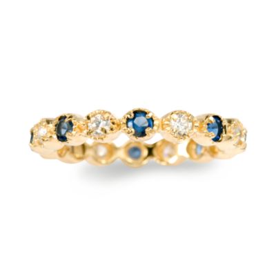 .75 ct. t.w. Faux Sapphire and CZ Eternity Band In Vermeil &mdash; Alt Image 1