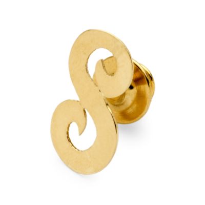 Men's 14kt Yellow Gold Script Initial Tie Tack  &mdash; Alt Image 1