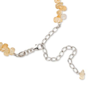 Citrine Necklace With Cultured Freshwater Pearl In Sterling Silver. 17" &mdash; Alt Image 2