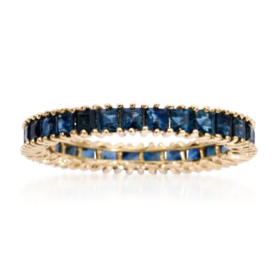 1.35 ct. t.w. Sapphire Eternity Band In 14kt Yellow Gold &mdash; Alt Image 1