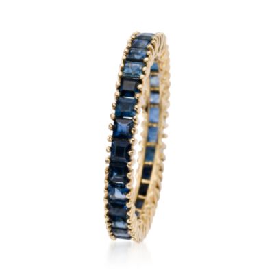 1.35 ct. t.w. Sapphire Eternity Band In 14kt Yellow Gold &mdash; Alt Image 2