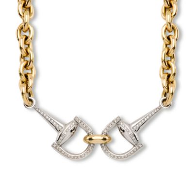.65 ct. t.w.Diamond Cable Link Necklace In 14kt Two-Tone Gold. 17" &mdash; Alt Image 1