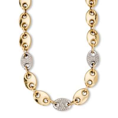 .45 ct. t.w. Diamond Link Necklace In 14kt Two-Tone Gold. 17.25" &mdash; Alt Image 1
