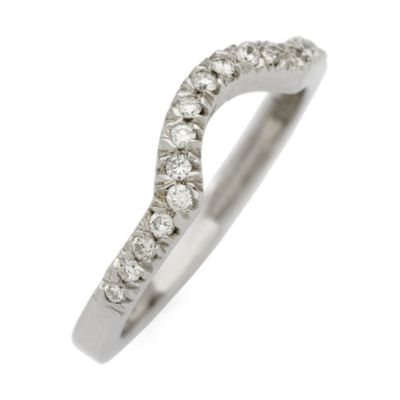 .20 ct. t.w. Curved Wedding Band In 14kt White Gold &mdash; Alt Image 2