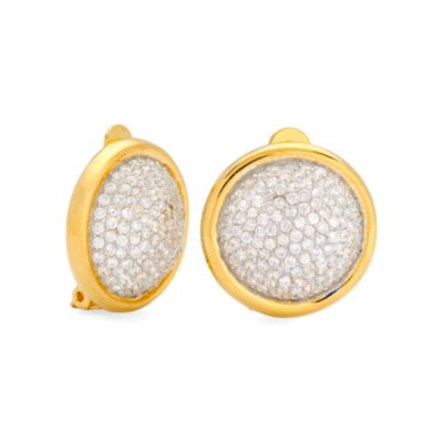 6.90 ct. t.w. Pave CZ Clip-On Earrings In Vermeil &mdash; Alt Image 1