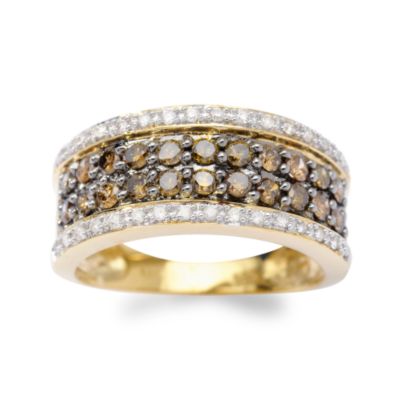 .60 ct. t.w. Brown and White Diamond Ring In 14kt Yellow Gold &mdash; Alt Image 1