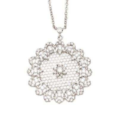 1.75 ct. t.w. CZ Necklace In Sterling Silver. 16" &mdash; Alt Image 1