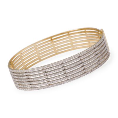 1.50 ct. t.w. Diamond Seven-Row Bangle Bracelet In 14kt Yellow Gold. 7" &mdash; Alt Image 1