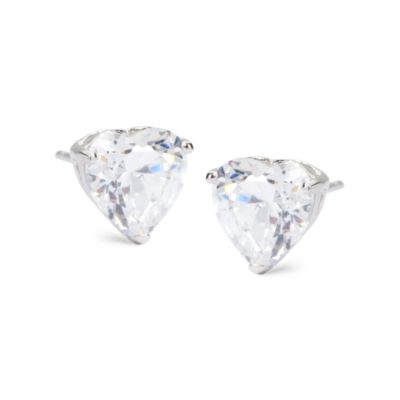 4.00 ct. t.w. CZ Heart Stud Earrings In Sterling Silver  &mdash; Alt Image 1