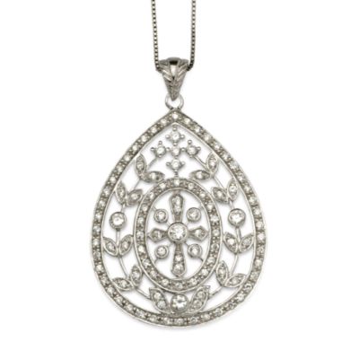 1.35 ct. t.w. CZ Necklace In Sterling Silver &mdash; Alt Image 1