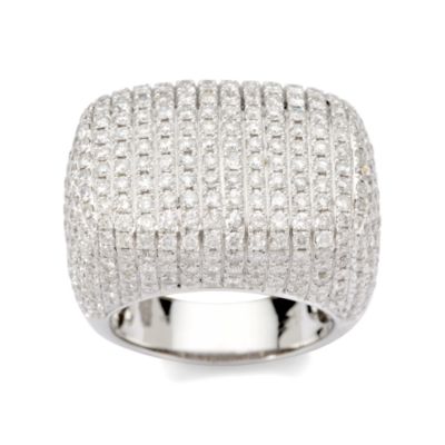 4.45 ct. t.w. Pave Diamond Band In 18kt White Gold &mdash; Alt Image 1