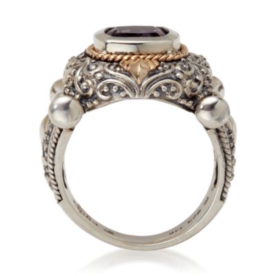 1.85 Carat Amethyst Ring In Two-Tone. Size 7 &mdash; Alt Image 3