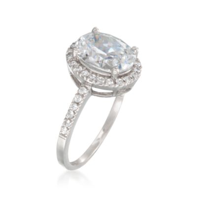 3.30 ct. t.w. CZ Ring In 14kt White Gold &mdash; Alt Image 2