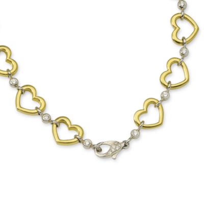 C. 1970 Vintage 1.60 ct. t.w. Diamond Necklace In 18kt Two-Tone and 14kt White Gold. 16.5" &mdash; Alt Image 2