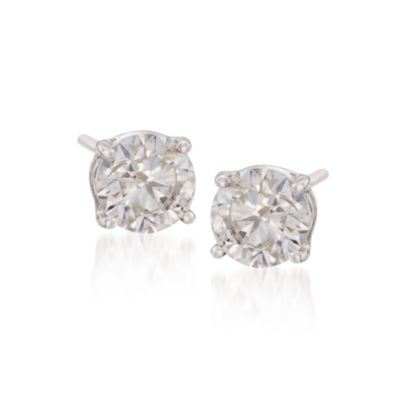 1.25 ct. t.w. Diamond Screw Back Stud Earrings In 14kt White Gold  &mdash; Alt Image 1