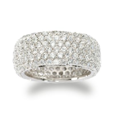 4.80 ct. t.w. Pave CZ Eternity Band Ring In Sterling Silver &mdash; Alt Image 1