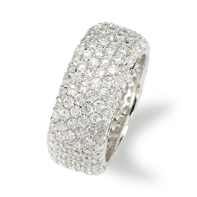 4.80 ct. t.w. Pave CZ Eternity Band Ring In Sterling Silver &mdash; Alt Image 2