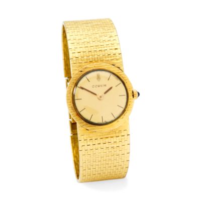 C. 1970 Vintage Corum Women's Watch In 18kt Yellow Gold. 6.5" &mdash; Alt Image 1
