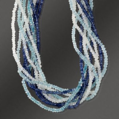 Zoe B Torsade With Moonstone, Aquamarine and Iolite In 14kt Yellow Gold. 17" &mdash; Alt Image 1