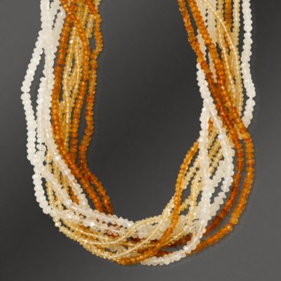 Zoe B Torsade With Citrine and Moonstone In 14kt Yellow Gold. 17" &mdash; Alt Image 1