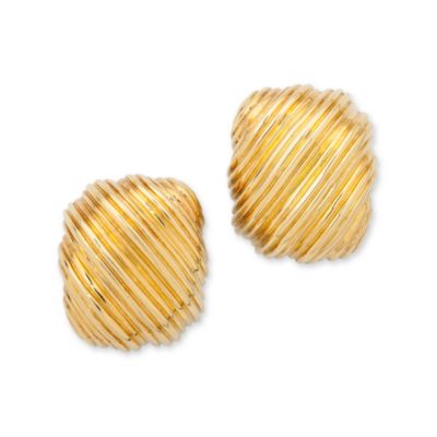 C. 1980 Vintage Tiffany & Co. 18kt Yellow Gold Clip Earrings  &mdash; Alt Image 1