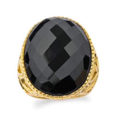 Onyx Ring In Vermeil &mdash; Alt Image 1