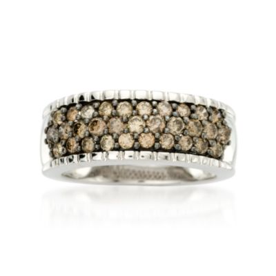 1.00 ct. t.w. Brown Diamond Band Ring In Sterling Silver &mdash; Alt Image 1
