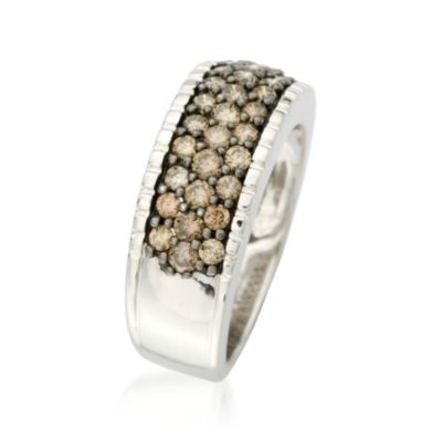 1.00 ct. t.w. Brown Diamond Band Ring In Sterling Silver &mdash; Alt Image 2