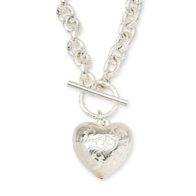 Sterling Silver Italian Heart Necklace &mdash; Alt Image 1