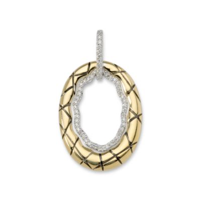 .25 ct. t.w. Diamond Oval Pendant In 14kt Two-Tone Gold &mdash; Alt Image 1