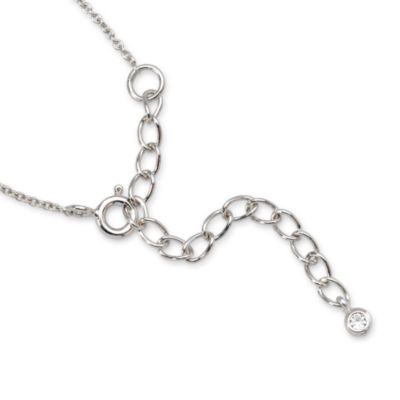 Heart Locket Necklace With CZ Peace Sign In Sterling Silver &mdash; Alt Image 3
