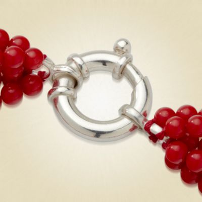 Christie Brinkley Coral Bead Necklace With 75.00 Carat Sapphire Drop &mdash; Alt Image 2
