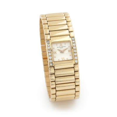 C. 1990 Vintage Baume & Mercier Women's .60 ct. t.w. Diamond Watch In 18kt Yellow Gold. 6.5" &mdash; Alt Image 1