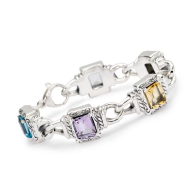 27.50 ct. t.w. Multi-Gem Bracelet In Sterling Silver. 8" &mdash; Alt Image 1