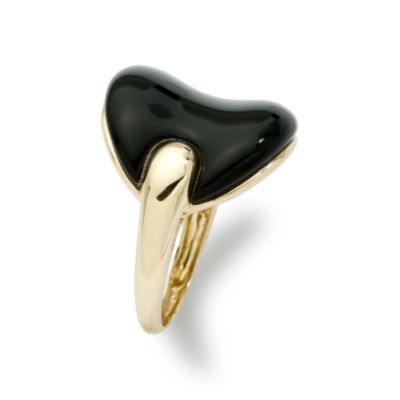 Carved Black Onyx Ring In 14kt Yellow Gold &mdash; Alt Image 2