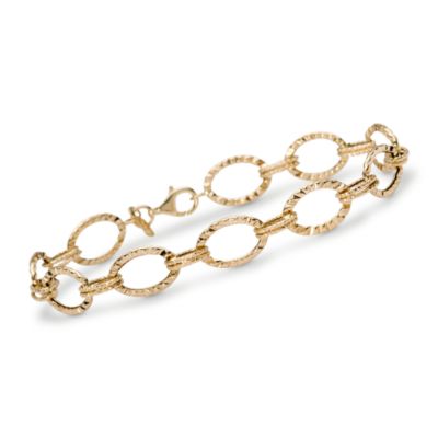 Link Bracelet In 14kt Yellow Gold. 8.5" &mdash; Alt Image 1