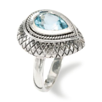 2.00 Carats,Blue Topaz Ring In Sterling Silver &mdash; Alt Image 2