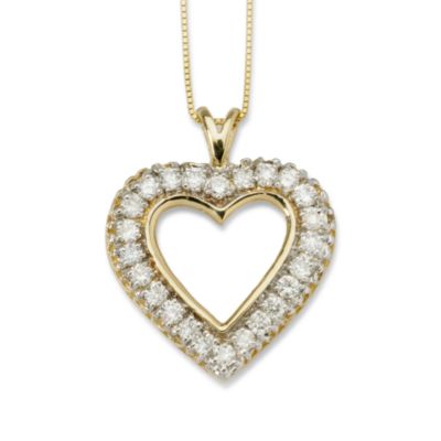 1.00 ct. t.w. Diamond Open-Heart Necklace In 14kt Yellow Gold &mdash; Alt Image 1