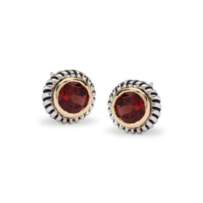 3.00 ct. t.w. Garnet Earrings Stud Earrings In Two-Tone &mdash; Alt Image 1