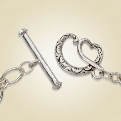 Christie Brinkley Sterling Silver Peace Charm Bracelet &mdash; Alt Image 2
