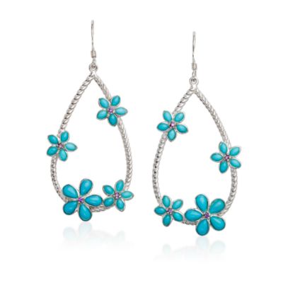 Christie Brinkley Wildflowers Turquoise Earrings In Sterling Silver &mdash; Alt Image 1