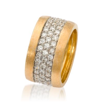 2.50 ct. t.w. Wide CZ-Striped Eternity Band Ring In Vermeil &mdash; Alt Image 2