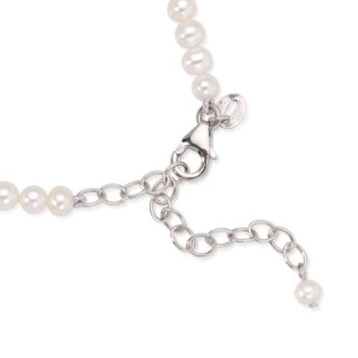 4-5mm Cultured Pearl, Malachite and Peridot Necklace In Sterling Silver &mdash; Alt Image 2