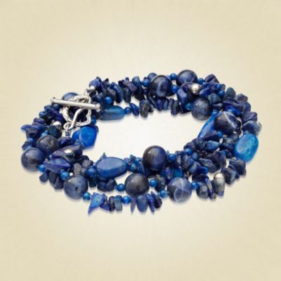 Christie Brinkley Lapis Bead Necklace In Sterling Silver. 42"   &mdash; Alt Image 2