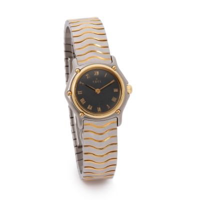 C. 1990 Vintage Ebel Women's Watch In Stainless Steel and 18kt Yellow Gold. 5.5" &mdash; Alt Image 1