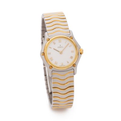 C. 1990 Vintage Ebel Women's Watch In Stainless Steel and 18kt Yellow Gold. 6" &mdash; Alt Image 1