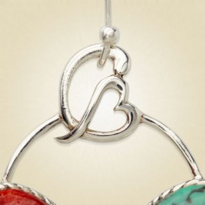 Christie Brinkley Multi-Stone Mosaic Earrings In Sterling Silver   &mdash; Alt Image 2