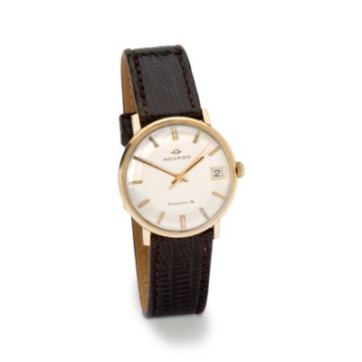 C. 1970 Vintage Movado Kingmatic "S" Men's Watch In 18kt Yellow Gold. 8" &mdash; Alt Image 1