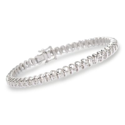 1.00 ct. t.w. Diamond Tennis Bracelet In Sterling Silver. 7.5" &mdash; Alt Image 1
